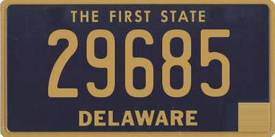 DE license plate 29685