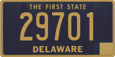 DE license plate 29701