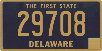 DE license plate 29708