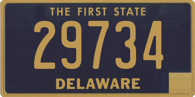 DE license plate 29734