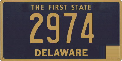 DE license plate 2974