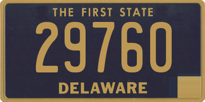 DE license plate 29760