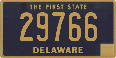 DE license plate 29766