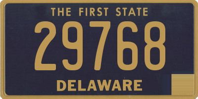 DE license plate 29768