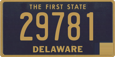 DE license plate 29781