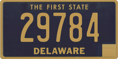 DE license plate 29784