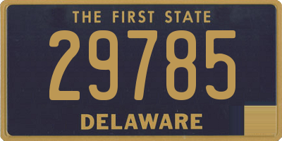 DE license plate 29785