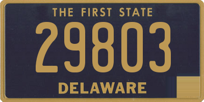 DE license plate 29803