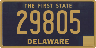 DE license plate 29805