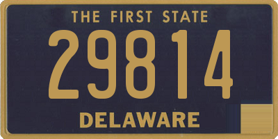 DE license plate 29814