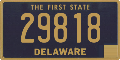 DE license plate 29818