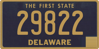 DE license plate 29822