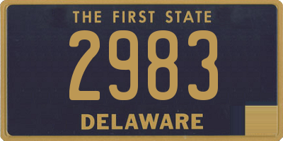 DE license plate 2983