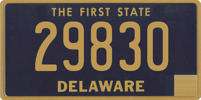 DE license plate 29830