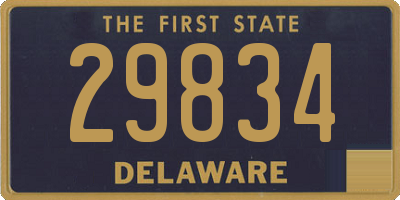 DE license plate 29834