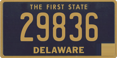 DE license plate 29836