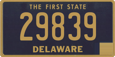 DE license plate 29839