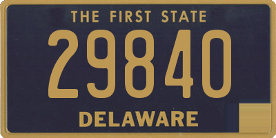 DE license plate 29840