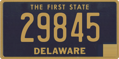 DE license plate 29845