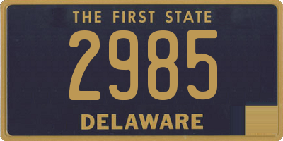 DE license plate 2985