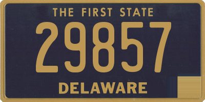 DE license plate 29857