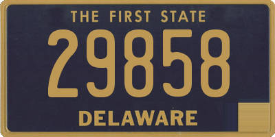 DE license plate 29858