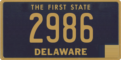 DE license plate 2986