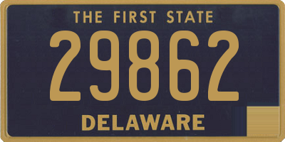 DE license plate 29862