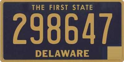 DE license plate 298647