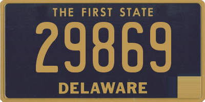 DE license plate 29869