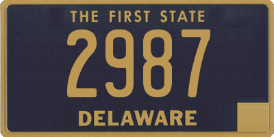 DE license plate 2987