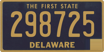 DE license plate 298725