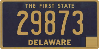 DE license plate 29873