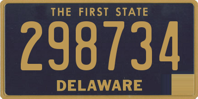 DE license plate 298734