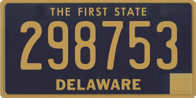 DE license plate 298753