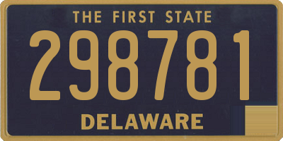 DE license plate 298781