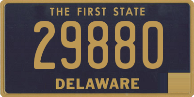 DE license plate 29880