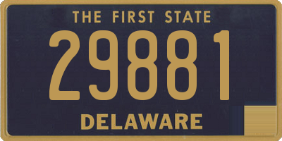 DE license plate 29881