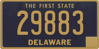 DE license plate 29883