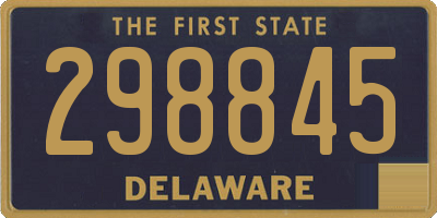 DE license plate 298845