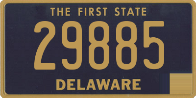 DE license plate 29885