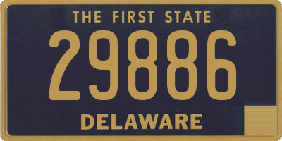 DE license plate 29886