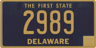 DE license plate 2989