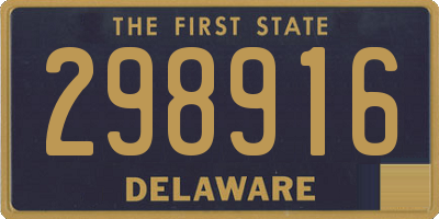 DE license plate 298916
