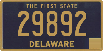 DE license plate 29892