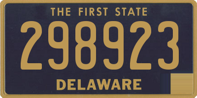 DE license plate 298923