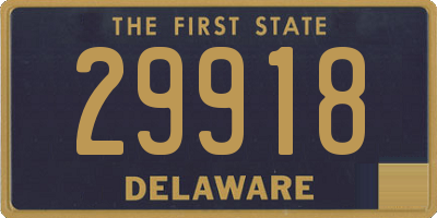 DE license plate 29918