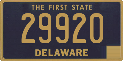 DE license plate 29920