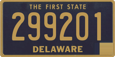 DE license plate 299201