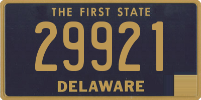 DE license plate 29921